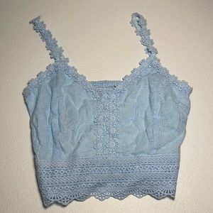 Baby Blue Floral Top